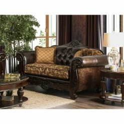 Cheap ❤️ Loveseats Furniture Of America Robertson Traditional Tan Loveseat 🥰