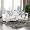 Cheapest 🛒 Sofas Furniture Of America Carlyle Ivory Chenille Nailhead Sofa 🧨