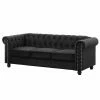 Flash Sale 👍 Best Master Furniture Sofas Venice Velvet Upholstered Sofa, Black 🔥