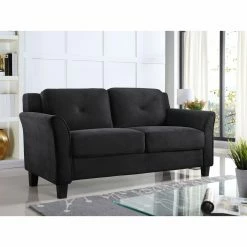 Budget 🔔 Loveseats Lifestyle Solutions Harvard Loveseat With Curved Arm ✔️