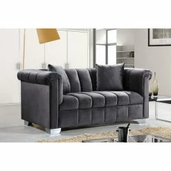 Outlet ๐ Loveseats Meridian Furniture Inc Kayla Velvet Loveseat ๐