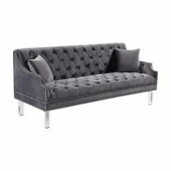 Flash Sale 💯 Sofas Meridian Furniture Inc Roxy Tufted Sofa With Nailhead Trim 🔥