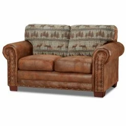 Brand new 😀 Loveseats American Furniture Classics Deer Teal Lodge Tapestry Loveseat ✔️