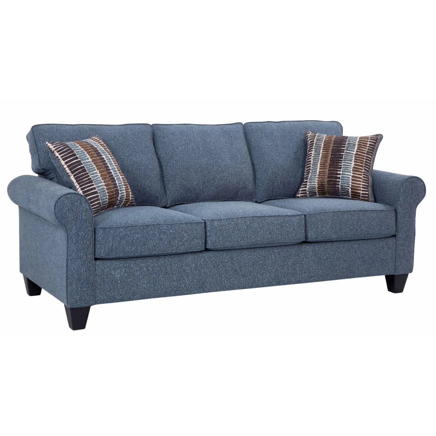 Best Sale ๐ฏ Sofas American Furniture Classics Indigo Series Sofa With Two Abstract Chenille Pillows ๐