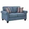 Best reviews of ✨ Loveseats American Furniture Classics Indigo Series Loveseat With Two Abstract Chenille Pillows 🔥