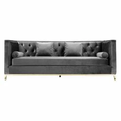 Flash Sale 😀 Sofas Pangea Home Vivienne Tuxedo Fabric Sofa 🎁