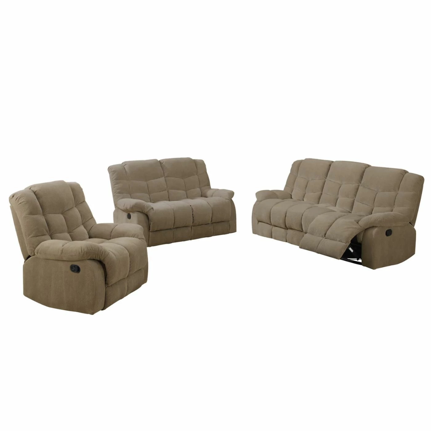Cheap π Sofa Sets Sunset Trading Heaven On Earth 3 Piece Reclining Living Room Set - Tan π