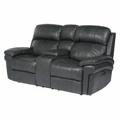 Hot Sale 🌟 Loveseats Sunset Trading Luxe Leather Reclining Loveseat With Power Headrest And Console 🎉