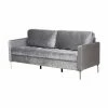 Cheapest ⌛ Sofa Sets Baxton Studio Clara Gray Velvet Sofa 🔔
