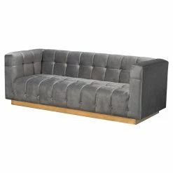 Deals 🔥 Sofas Baxton Studio Loreto Glam / Luxe Upholstered Velvet Sofa ✔️