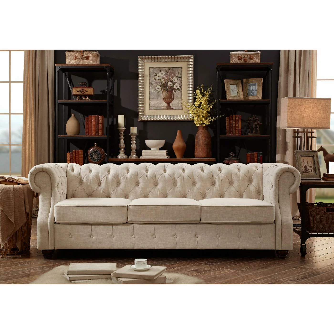 Budget 𧨠Sofas Rosevera Evart Tufted Chesterfield Sofa π - Image 5